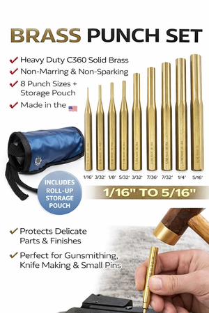 Jantz Solid Brass Punches - Individual or Set