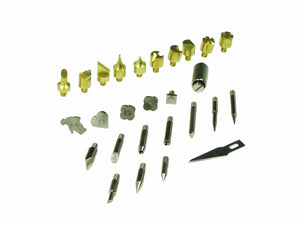 28-piece Wood Working & Soldering Tip Set with Stencils