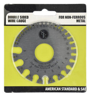 AWG Wire Guage, .005"-0.325", 0- 36 Gauge,3.5" Dia, For Non Ferrous Metals