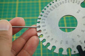 AWG Wire Guage, .005"-0.325", 0- 36 Gauge,3.5" Dia, For Non Ferrous Metals