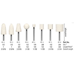 Mounted Felt Shaped and Cylinder Bobs - Jantz Supply
