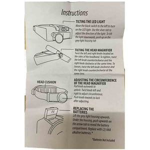 Magnification Visor with LED light Instructions - Jantz Supply