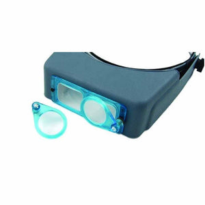 OptiVisor Headband Magnifier shown with an Optiloupe - Jantz Supply