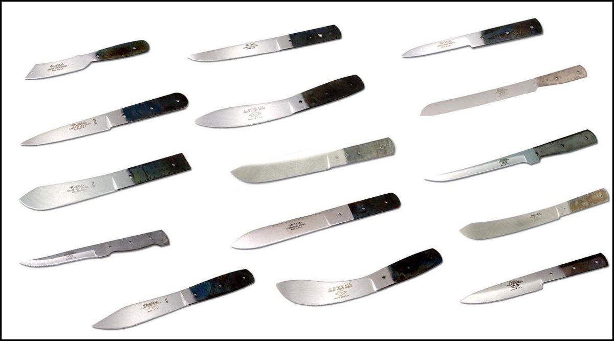 Premium Photo  Knife blades with knife making materials