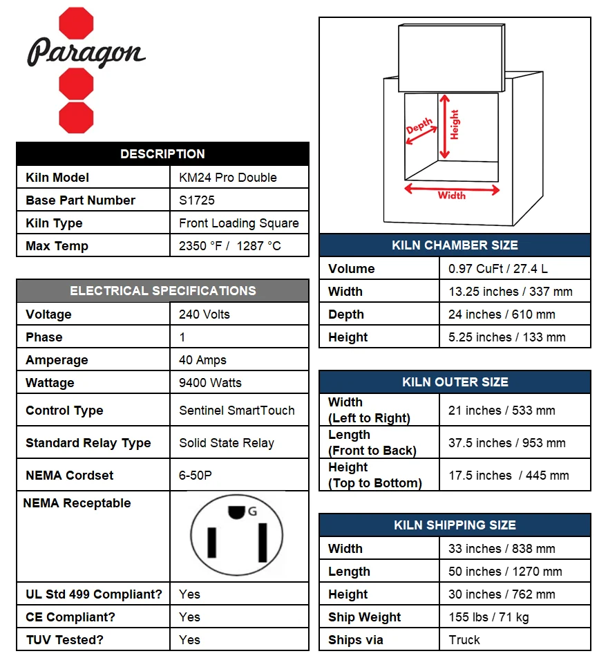 Paragon KM24 Double Barrell Kiln - For Bladesmiths Who Think Big