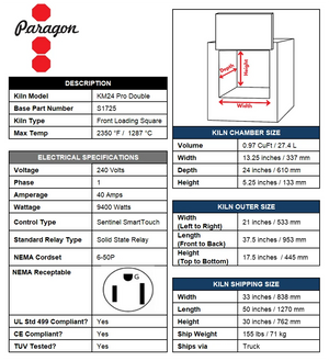 Paragon KM24 Double Barrell Kiln - For Bladesmiths Who Think Big