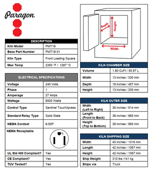 Paragon PMT18 Tall Chambered Powerhouse for Advanced Heat Treating