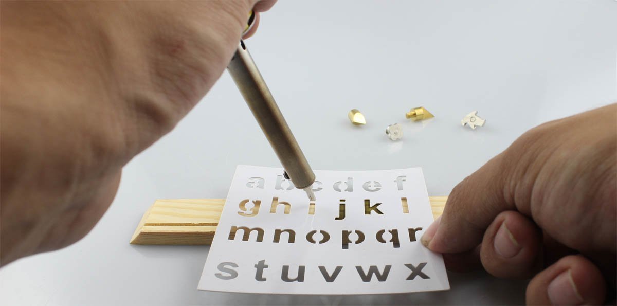 28-piece Wood Working &amp; Soldering Tip Set with Stencils