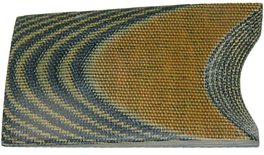 Black and Natural 1 Ply Canvas Micarta 1/8" Scale
