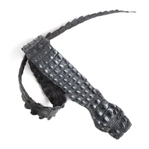 Crocodile Skin Black- Backstrap