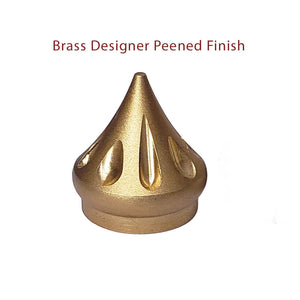 Teardrop Designer Pommels in Brass or Nickel Silver