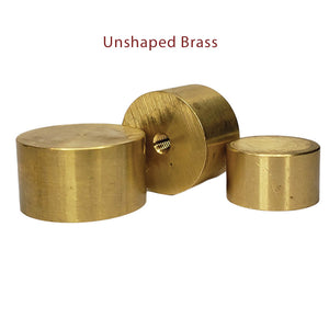 Unshaped Pommels in Brass, Nickel Silver & Stainless