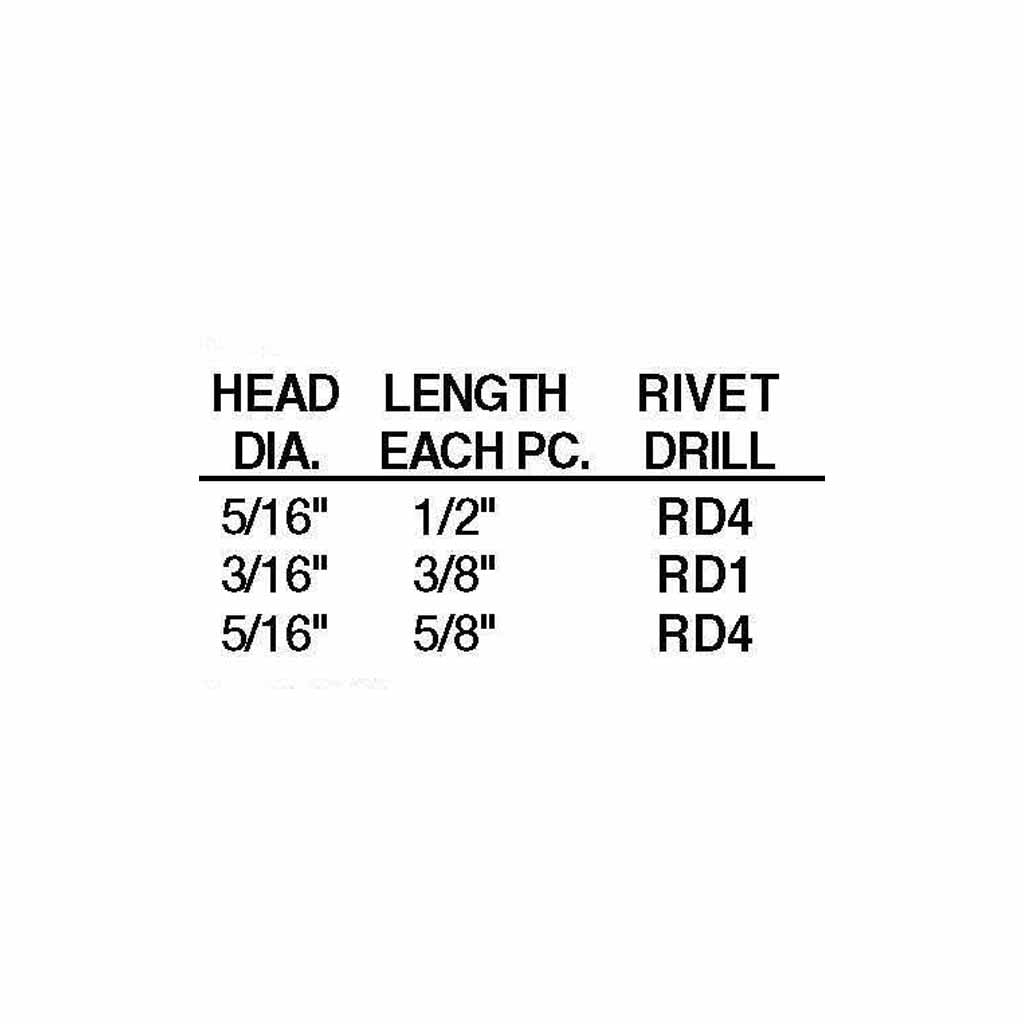 Jantz Rivets Cutlery Rivets- Brass, Nickel Silver & Stainless - Jantz Supply