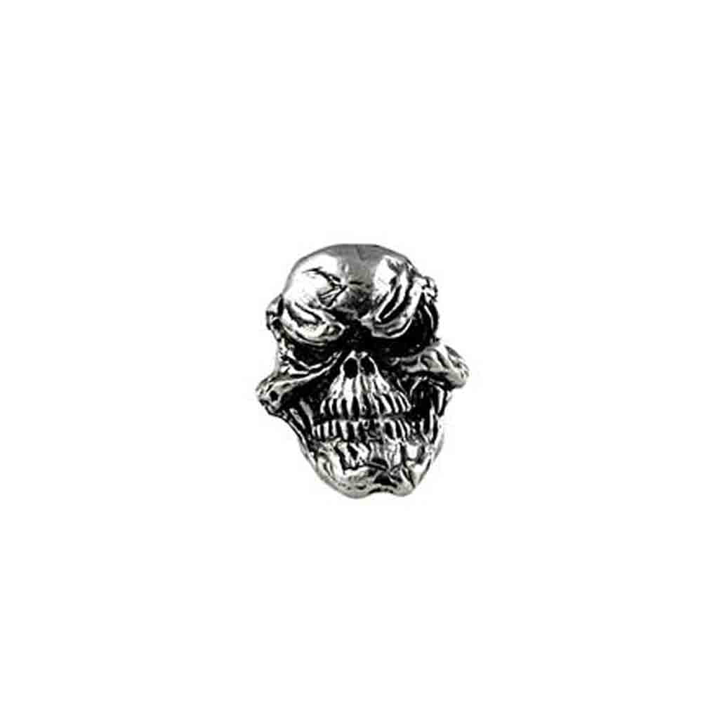 Grins Pewter Skull Bead - Jantz Supply 
