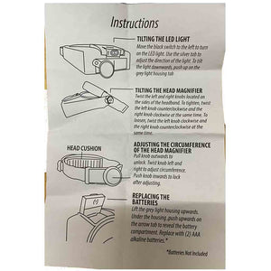 Magnification Visor with LED light Instructions - Jantz Supply 