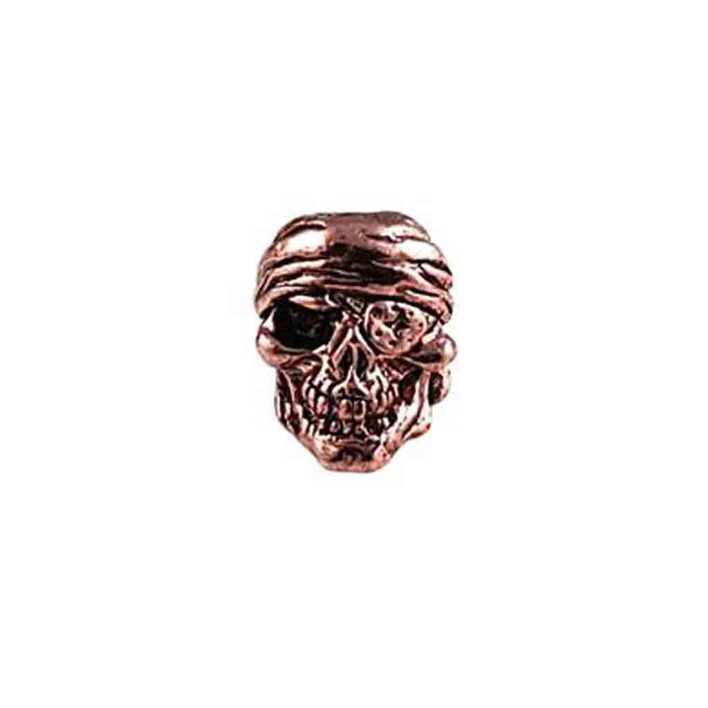 One Eye&#39;D Jack Antique Copper Skull Bead - Jantz Supply 