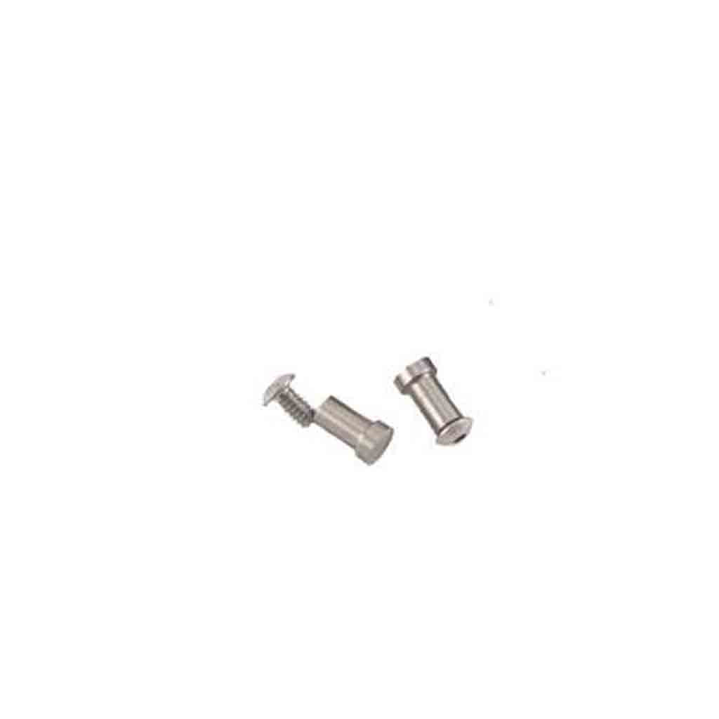 1 pin diameter x 3 long steel pivot pin with C-clip