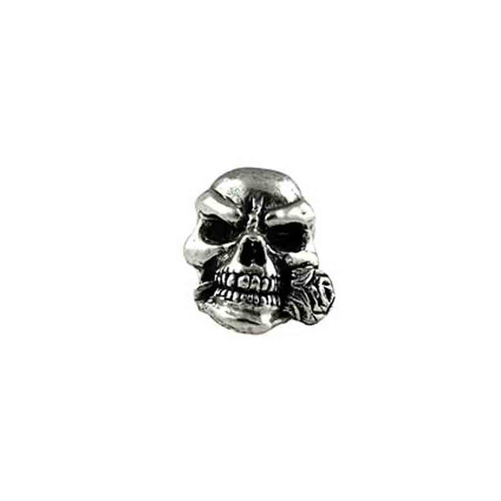 Rose Pewter Skull Bead - Jantz Supply 