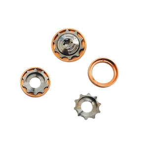 Sprocket Copper and Titanium Collars for Pivot Pins - Jantz Supply 